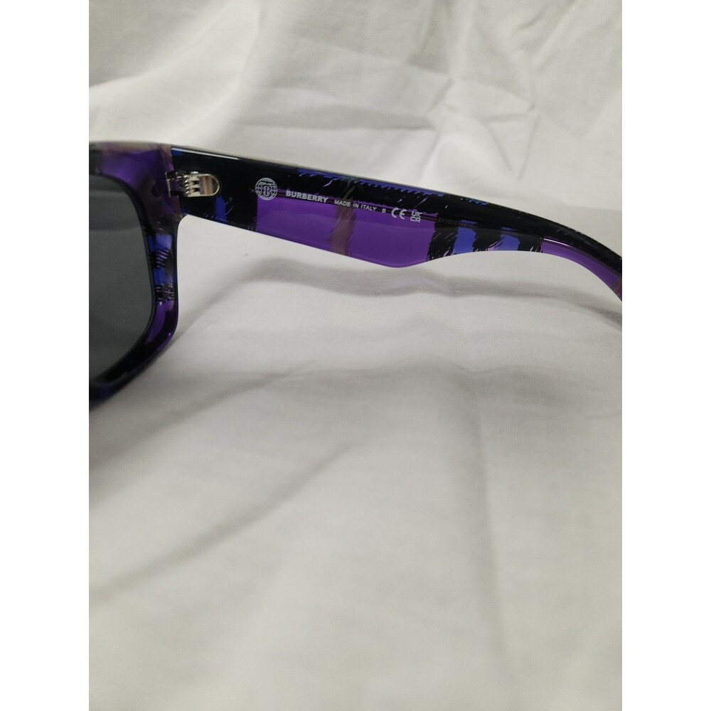 Burberry Cat Eye Women's BE4424 Sunglasses Purple Plaid Frame - Picture 3 of 10